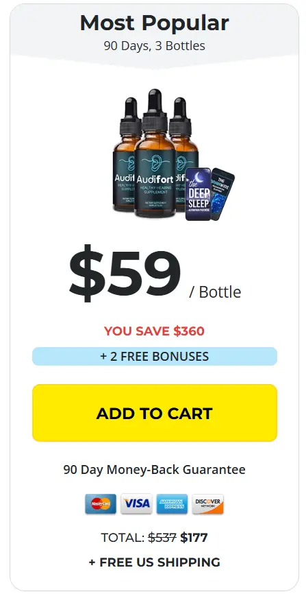 Audifort three bottles