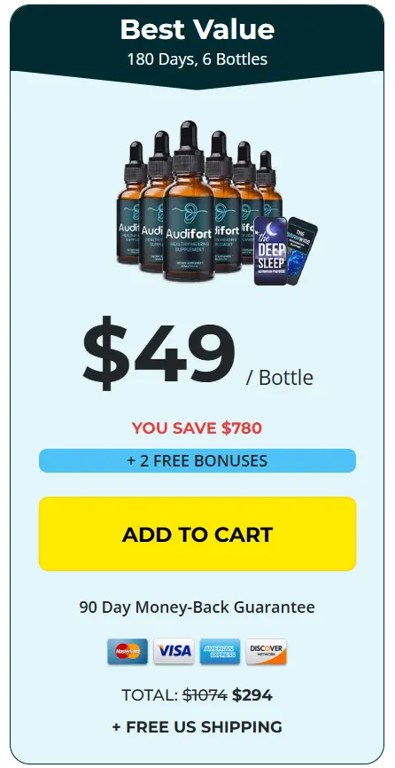 Audifort six bottles